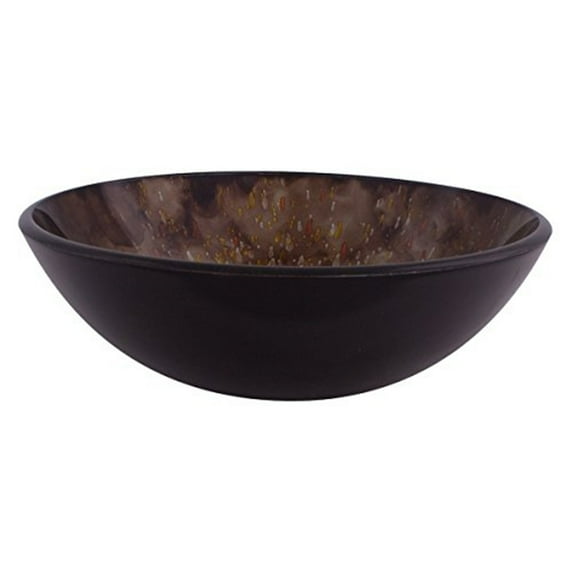 Novatto DISTORTO Glass Vessel Bathroom Sink Set, Oil Rubbed Bronze