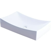 Novatto NP-01141 Modern White Porcelain Vessel Sink, No Overflow
