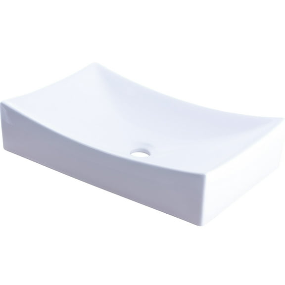 Novatto NP-01141 Modern White Porcelain Vessel Sink, No Overflow