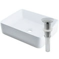 thumbnail image 1 of Novatto NP-01321CH Rectangular White Porcelain Vessel Sink with Chrome Drain Set, 1 of 4