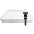 thumbnail image 1 of Novatto NP-208513ORB Rectangular White Porcelain Grooved Exterior Sink Set with Oil Rubbed Bronze Drain, 1 of 6