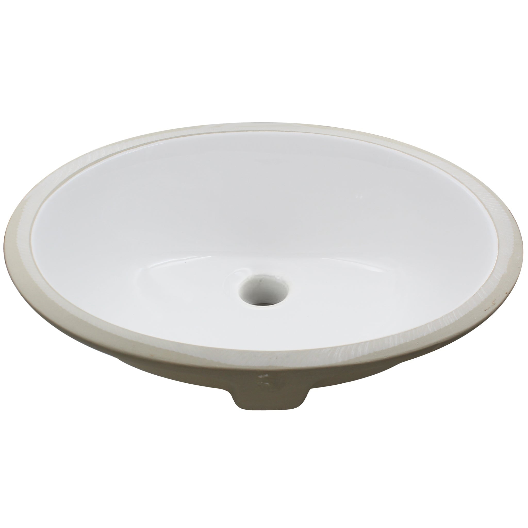 Novatto NP-U191307 Oval Undermount White Porcleain Sink with Overflow, 19.5 x 16-inches