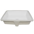 thumbnail image 1 of Novatto NP-U193911 Shallow Rectangular Undermount White Porcelain Sink with Overflow, 1 of 4