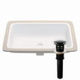 thumbnail image 1 of Novatto NP-U233921MB Novatto NP-U233921MB Rectangular White Undermount Sink with Matte Overflow Drain, 1 of 8