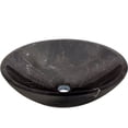 thumbnail image 1 of Novatto NOSV-CM Coffee Marble Natural Stone Vessel Sink, Brown with White Veining, 17-Inch Diameter, 1 of 7