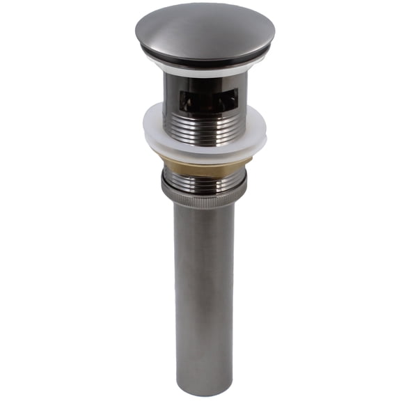 Novatto PUD-GM-O Pop-up Drain with Overflow, Gun Metal