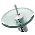 thumbnail image 1 of Novatto GF-002CH-C Refresh Single Lever Waterfall Lav Faucet, Chrome/ Clear Glass, 1 of 5