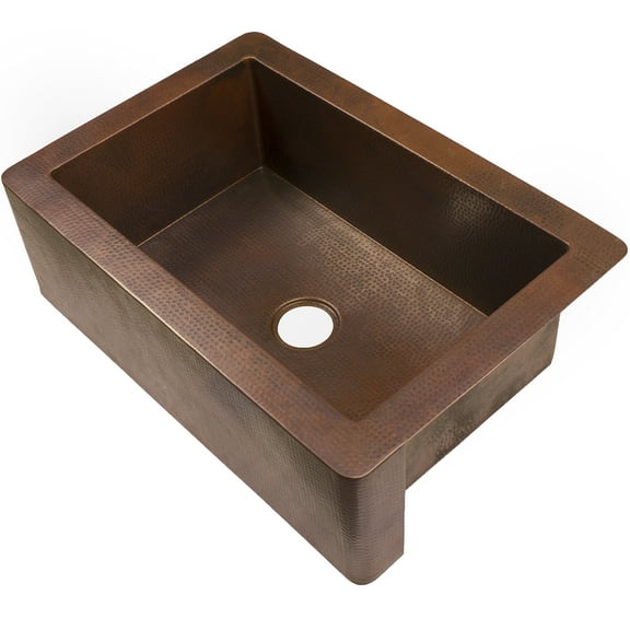 Novatto TCK-001AN Farmhouse Antique Copper Kitchen Sink