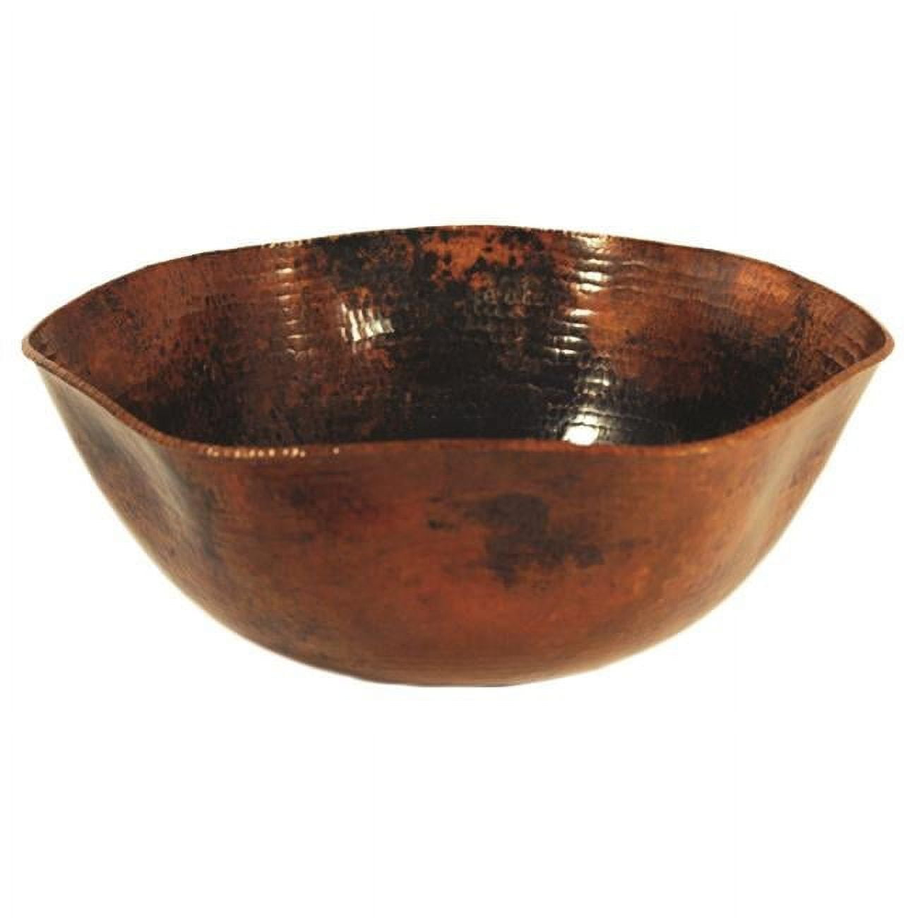Andulusia 16'' Natural Copper Pentagon Bathroom Vessel Sink