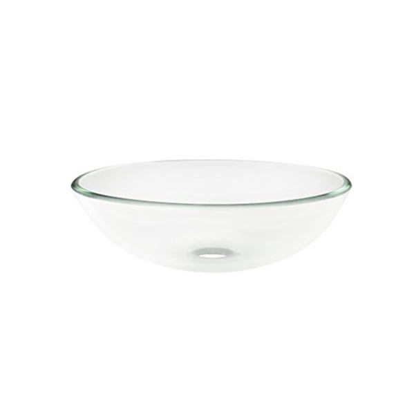 Novatto BONIFICARE Glass Vessel Bathroom Sink Set, Brushed Nickel