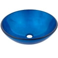 thumbnail image 1 of Novatto TIG-S132 Verdazzurro Fluorescent Blue Foil Painted Glass Vessel Bath Sink, 16.5-Inch Diameter, 1 of 4