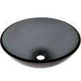 thumbnail image 1 of Novatto TIS-168G Nera Clear Slate Grey Round Glass Vessel Bathroom Sink, 1 of 3