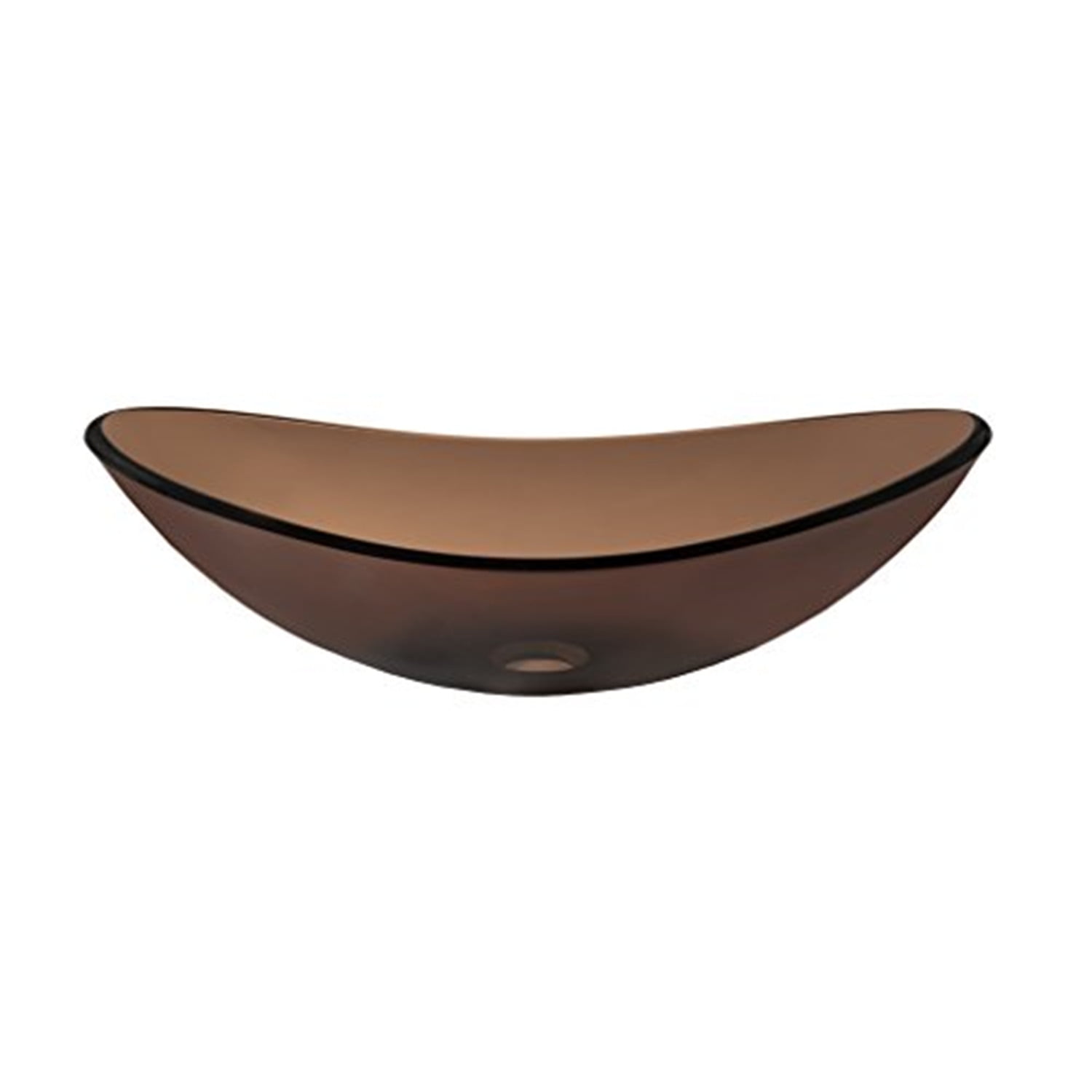 Tea-Tinted Oval Glass Above-Counter Vessel Sink