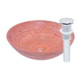thumbnail image 1 of Novatto Travertine Stone Circular Vessel Bathroom Sink, 1 of 4
