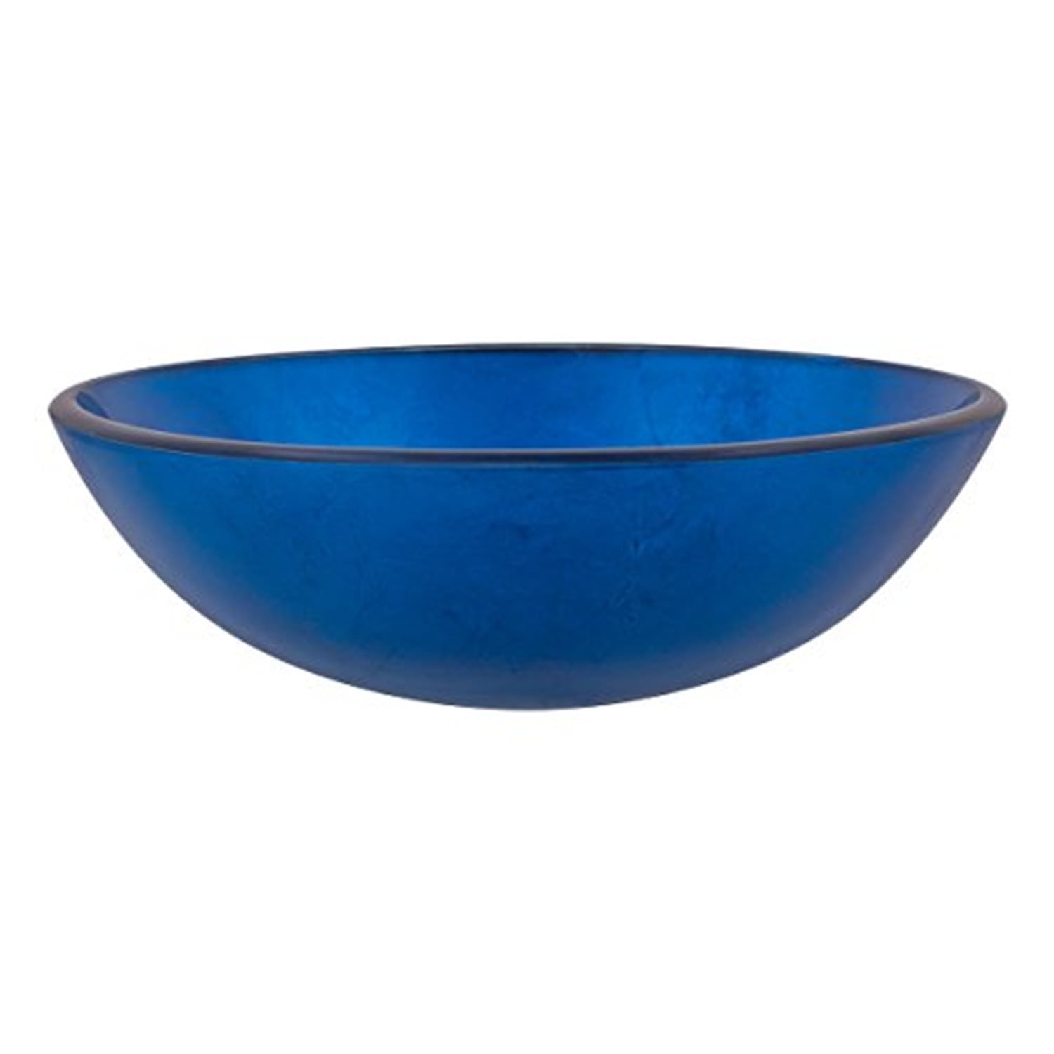Verdazzurro 19'' Blue Glass Round Vessel Bathroom Sink