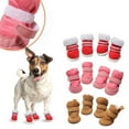 thumbnail image 1 of Novazen Dog Boots 4-Pack, Anti- Paw Protectors for Small Dogs, Chihuahua Yorkie Pomeranian Winter Snow Shoes with Rugged Sole (BW5), 1 of 8