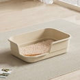 thumbnail image 1 of Novazen Extra Large Cat Litter Box with High Sides,Cats Boxes for Indoor Cats,Cat Litter Pan for Kitty,Litter Box with Low Entry,Easy to Clean,Anti-Splashing,16.5" x11.1" x4.7" (White), 1 of 4