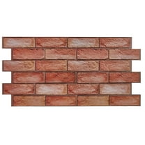Novecrafto 3D Wall Panels 37.8’’ x 18.9’’ PVC Decorative Brown Brick Wall Panels for Cladding 10 Pieces