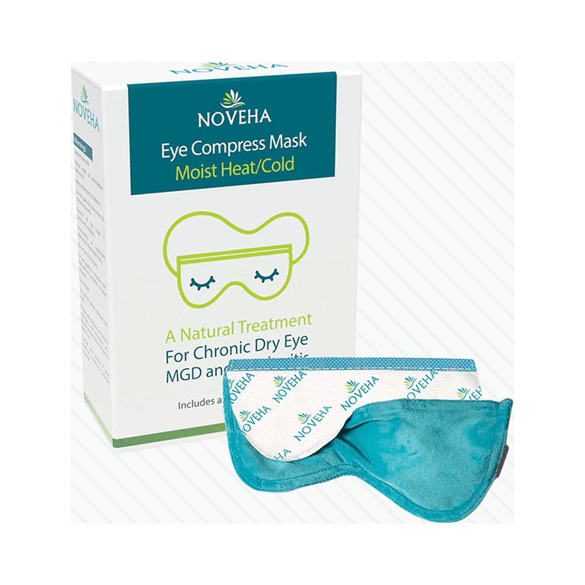 Noveha Dry Eye Mask with Washable Cover, Microwavable (DualEye