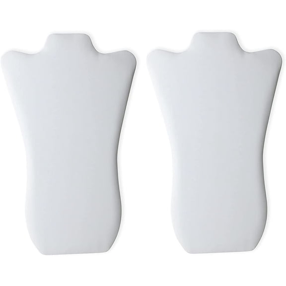 Novel Box 2 Pack White Necklace/Pendant Foldable Display Stands 14.5x9 Inches with Easel Stand