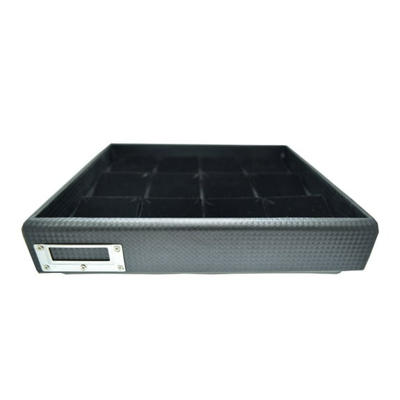 Novel Box Black Velour 12-Necklace Display Tray