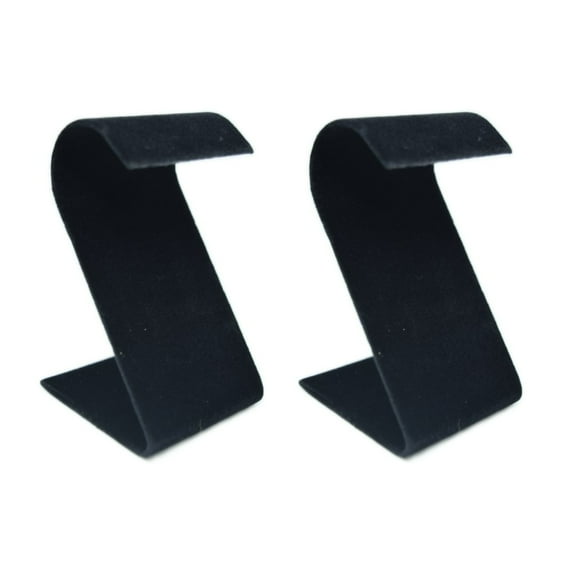 Novel Box Black Velvet Earring Stand Earring Showcase Displays Earring - 2pcs