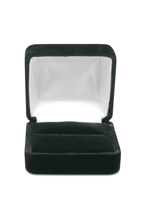 Black Velvet Jewelry Box for Ring Large 8X2X1.25 Inches - Stylish Gift Boxes for Ring Large