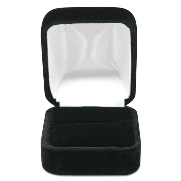 Novel Box Black Velvet Jewelry Box for Ring 1.75x1.87x1.37 Inches for Gifts & Weddings
