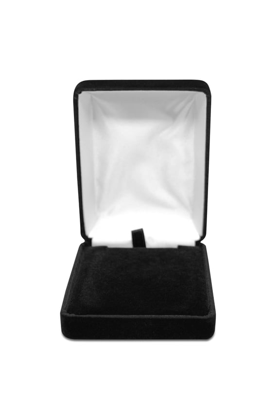 Black Velvet Pendant Jewelry Box for Gifts, Weddings & Special Occasions Storage