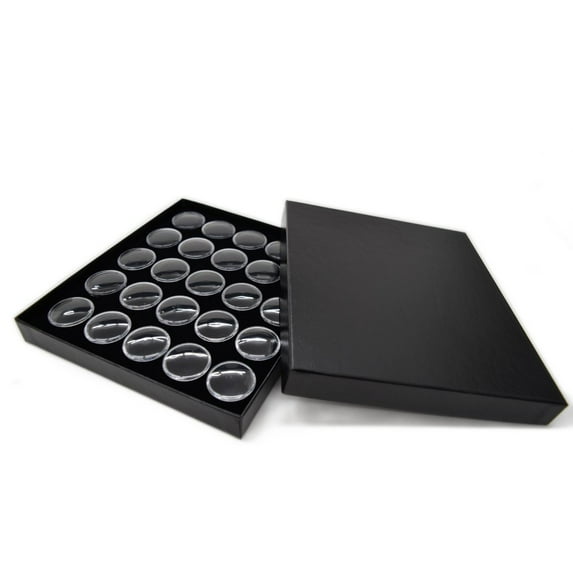 Novel Box Half-Size Cardboard Jewelry Display Case With Gem Jar Tray Insert