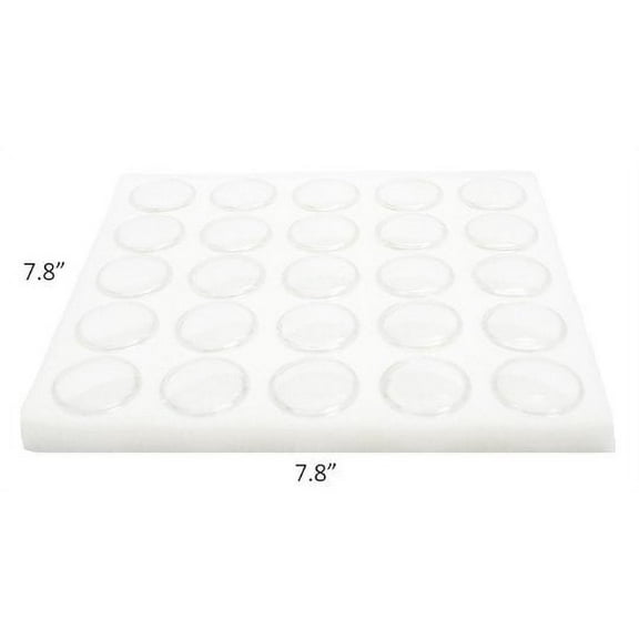 Novel Box Half-Size Glass Top Black Leatherette Jewelry Display Case + 25 Count Jar Insert Tray