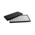 thumbnail image 1 of Novel Box Jewelry Display Tray with Fitted Lid 8.25x14.75x1 + 50 Gems Jars & White Foam Liner, 1 of 7