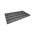 thumbnail image 1 of Novel Box 32-Slot Gray Jewelry Display Flocked Tray Inserts for Ring Earring Cufflink - 2 Pack, 1 of 2