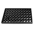 thumbnail image 1 of Novel Box Jewelry Display Tray Black Plastic 8.25 x 14.75 x 1 Inch + 50 Gem Jars & Black Foam Liner, 1 of 8