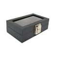 thumbnail image 1 of Novel Box Black Leatherette Jewelry Display Case 6x3.75x2 Inches with Metal Clasp - Gem Holder, 1 of 8