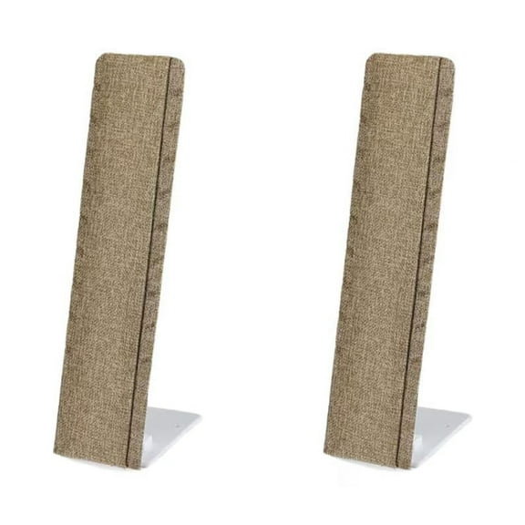 Novel Box 2Pack Burlap Necklace/Chain Foldable Display Stands 4.2x2.9x12.2in with Adjustable Angles