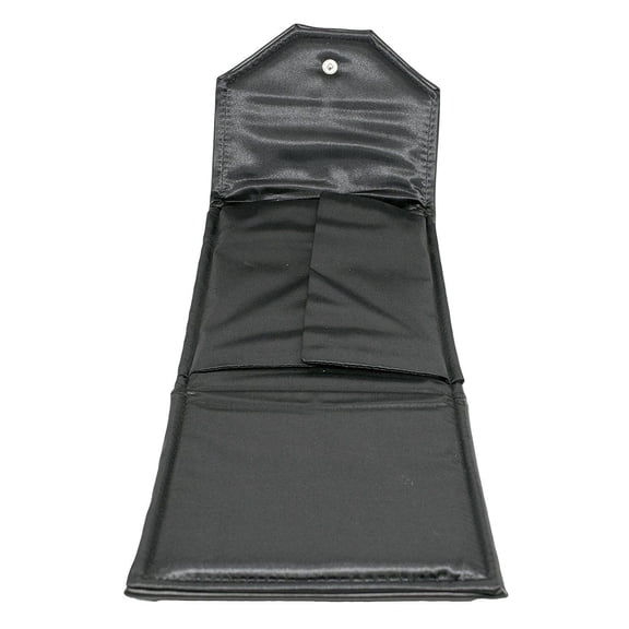 Novel Box Necklace Display Pearl Folder 7x5 Inches with Smooth Finish - Black/Black Stitched