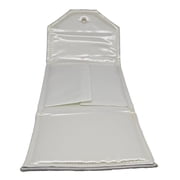 Novel Box Necklace Display Pearl Folder 7x5 Inches with Smooth Finish - White/White Stitched