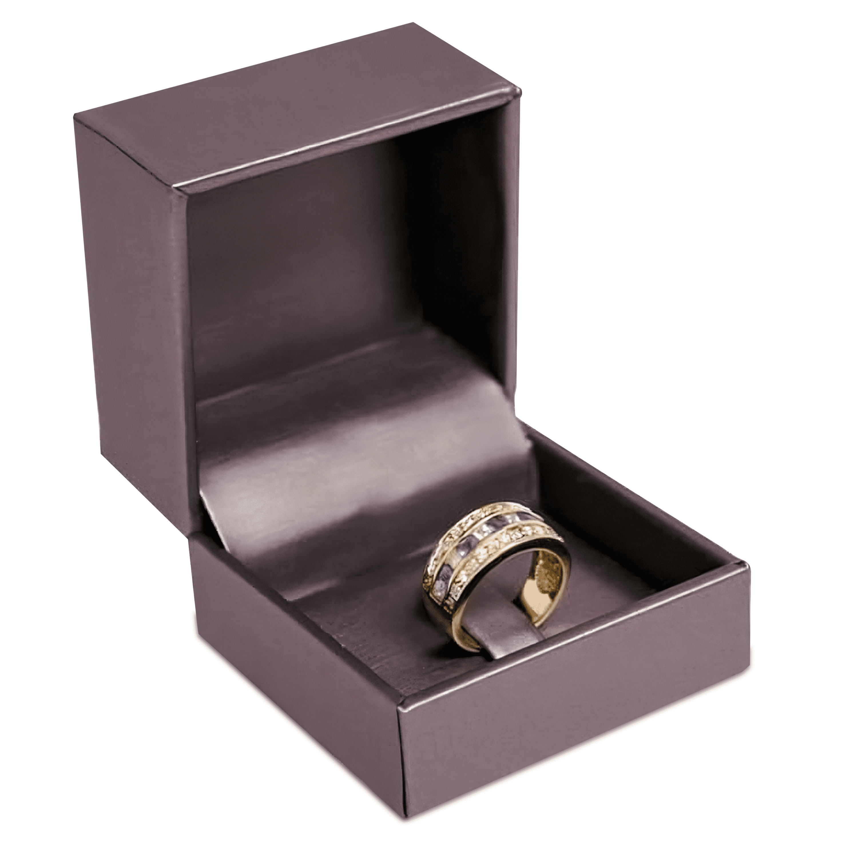 Novel Box Purple Jewelry Box for Rings 2.37x2.37x1.87 Inches - Tab Ring ...