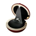 thumbnail image 1 of Novel Box Red Ring Box with LED Light for Jewelry Gift 3x3x1.12 In - Slim Rings Boxes for Proposal, 1 of 8