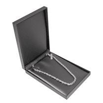 Novel Box Silver Jewelry Box for Necklace 5.5x8x1.87 Inches - Necklaces Gift Box for Proposal