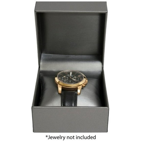 Novel Box Silver Leatherette Watch/Bangle Box