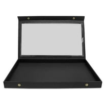 Novel Box Black Leatherette Jewelry Display Case 14.75x8.25x1.15 Inches with Snap Close Lid