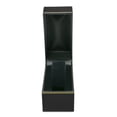 thumbnail image 1 of Novel Box Black Jewelry Box for Bangle/Watch with Gold Trim - Faux Leatherette Storage Case, 1 of 7