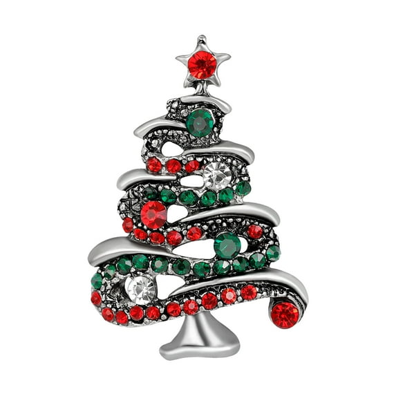 Novel Christmas Brooch - Alloy/Rhinestone/Pearl, 1.57x0.98"", for Clothes/Backpacks, Festive Gift, 1pc