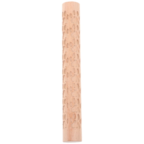 Wooden Clay Texture Roller with Novel Pottery for Clay, Earring Crafting and Art Projects