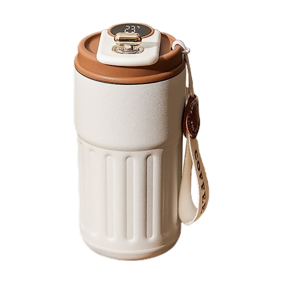 Novel Coffee Cup Portable Stainless Steel Mug Men Accompanying Mug Intelligent Temperature Display Thermal Mug