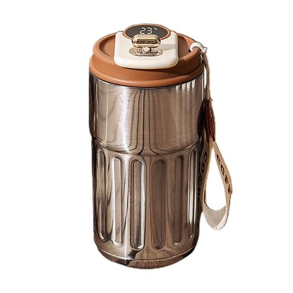 Novel Coffee Cup Portable Stainless Steel Mug Men Accompanying Mug Intelligent Temperature Display Thermal Mug