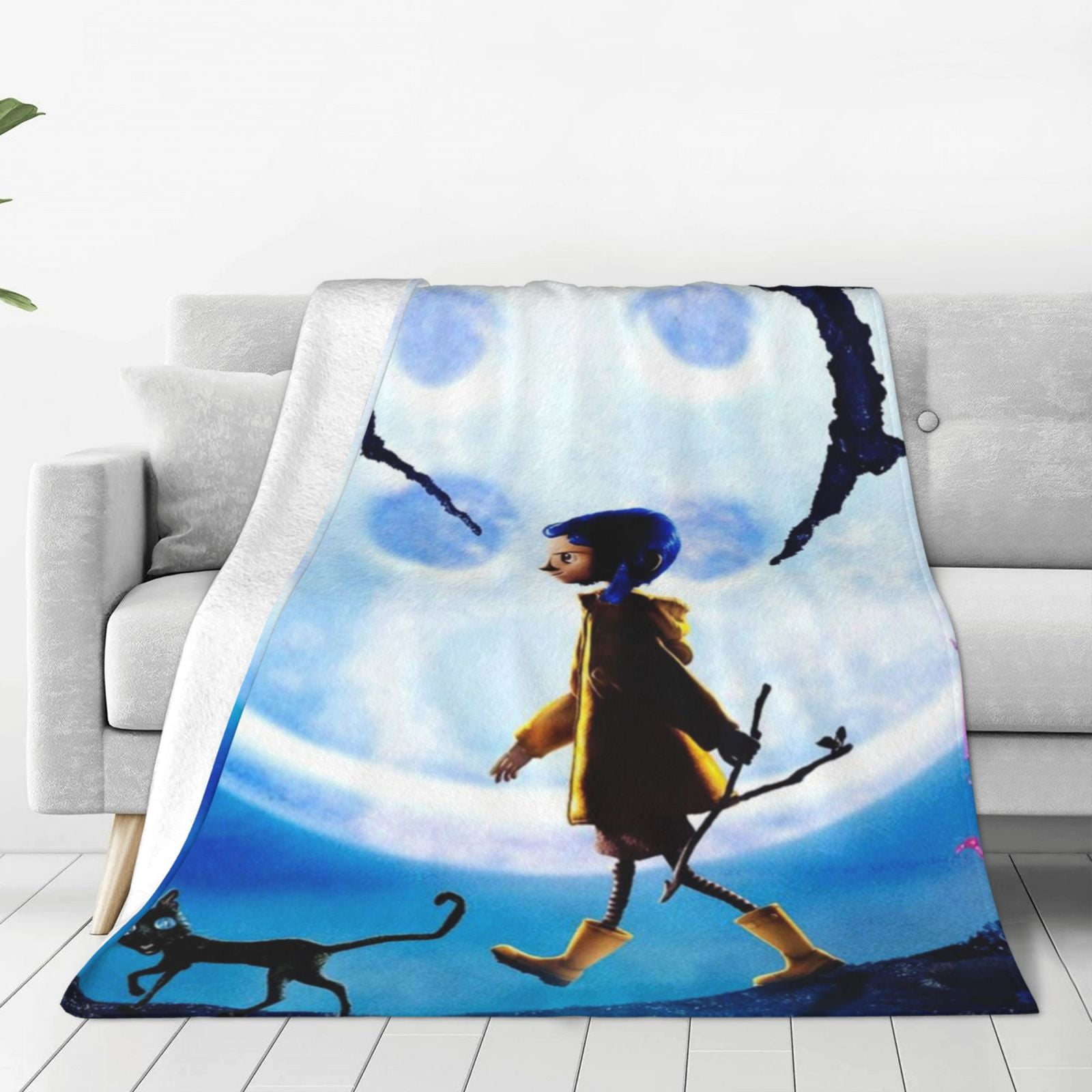 Novel Coraline Flannel Blanket Cozy UltraSoft Micro Fleece Throw