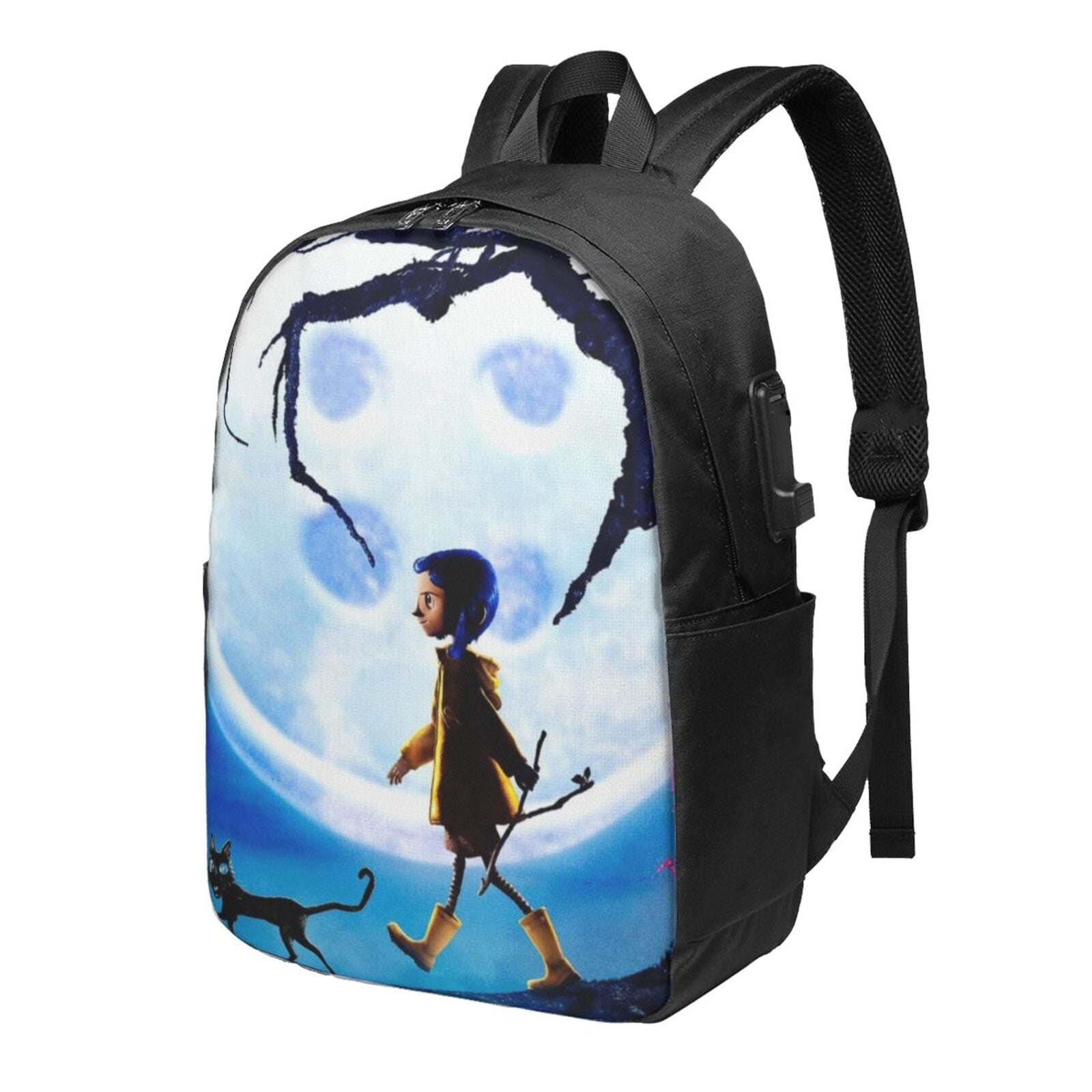 Novel Coraline School Backpack Laptop Bag Unisex Daypack Bookbag